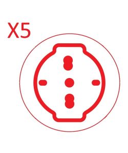 Poly Pool Multipresa Bianca 16A 250V 1,5m - 5 Prese Pluristandard