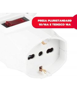Poly Pool Prolunga Elettrica Bianca 5m con Interruttore di Sicurezza
