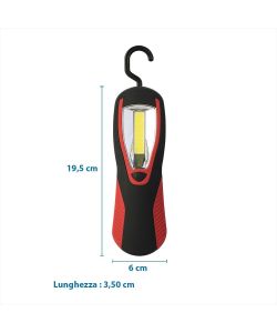 Poly Pool Lampada Portatile COB LED 2W 200lm Ricaricabile - 3xAA 1,5V