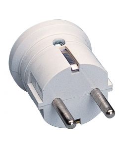 Poly Pool Spina 16A 2P+T Bianco con Fermacavo Isolante per Uso Domestico