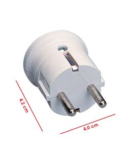Poly Pool Spina 16A 2P+T Bianco con Fermacavo Isolante per Uso Domestico