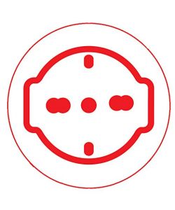 Poly Pool Presa Elettrica da Parete IP55 10/16A Bianca Placca Premontata