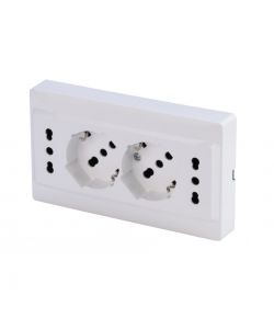 PolyPool Presa multipla da incasso 2 standard 10/16A e 2 pluristandard