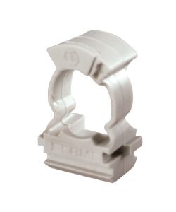 Clips fissatubo a collare - Grigio - Diam. 16 mm - 15 pezzi