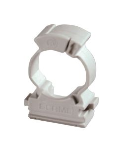Clips fissatubo a collare - Grigio - Diam. 20 mm - 15 pezzi