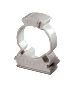 Clips fissatubo a collare - Grigio - Diam. 25 mm - 15 pezzi