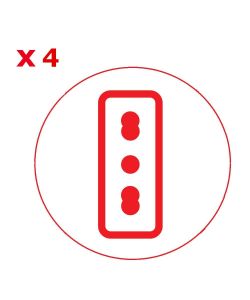 Poly Pool Multipresa Bianca 250V 1,5 m - 4 Prese Bivalenti - 2 Schuko