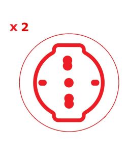 Poly Pool Multipresa Bianca 250V 1,5 m - 4 Prese Bivalenti - 2 Schuko