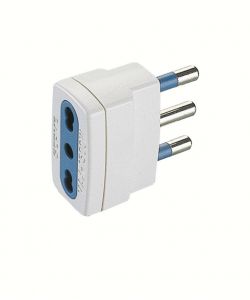 Adattatore con spina 16A 2P + T e Presa bivalente