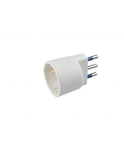 Adattatore con spina 16A 2P + T e Presa 10-16A 2P + T Bianco