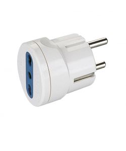 Adattatore con spina 16A 2P + T Bianco