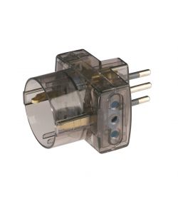 Adattatore pluristandard con spina 10A 2P + T