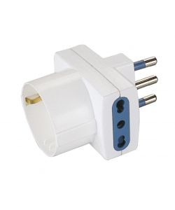 Adattatore pluristandard Bianco con spina 16A 2P + T