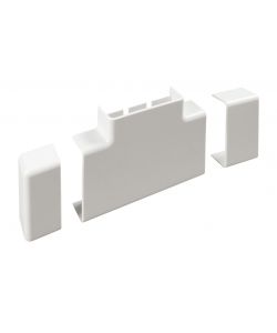 Poly Pool Tappo Terminale Canale Portacavo 60x20mm Bianco a 3 Vie