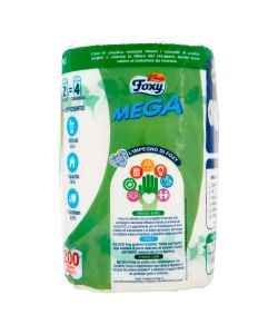 Foxy Carta Cucina Decorata 2 Veli Bianco - Confezione 2 Maxi Rotoli