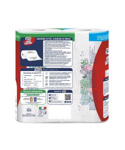 Foxy Asso Ultra Asciugatutto 2 maxi rotoli decorati bianchi e multicolore