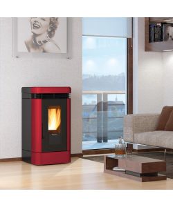 Extraflame Stufa a Pellet Lucia Plus Bordeaux 12 kW - WiFi Integrato