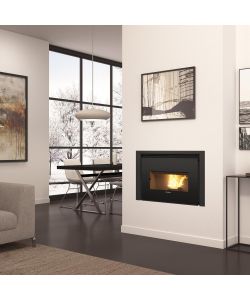 Extraflame Inserto a Pellet Comfort P85 Nero A+12 kW - 88x61,5x60 cm