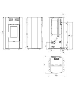 Extraflame Termostufa a Pellet Ventilata Raffaella Idro Bianca - 19 kW