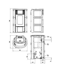 Termostufa Pellet Iside Pergamena Extraflame