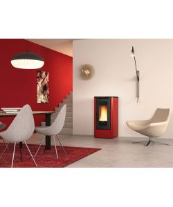 Extraflame Stufa a Pellet Dahiana 5 Plus Bordeaux 10 kW 52,5x60x108 cm