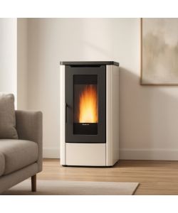 Extraflame Stufa a Pellet Dahiana 5 Plus Avorio 10 kW 52,5x60x108 cm