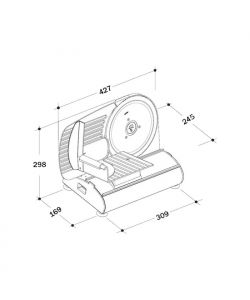 RGV Affettatrice Mary 220 in alluminio argento - 200 W, lama 220 mm