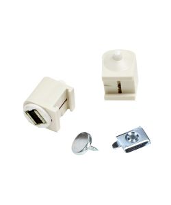 Chiusura Magnetica Con Piastrina Bianco Pz.2