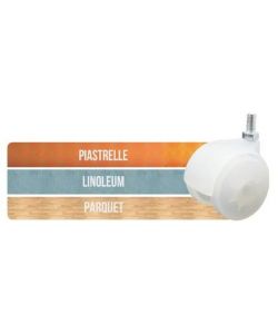 Ruota Nylon Mm.50 Neutra Con Perno M8X15