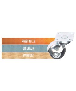 Ruota A Boccia Mm.40 Con Piastra