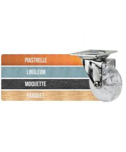 Ruota Trasparente Mm.75 Piastra 60X60