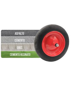 Ruota Carriola Gomma Piena Mm.345