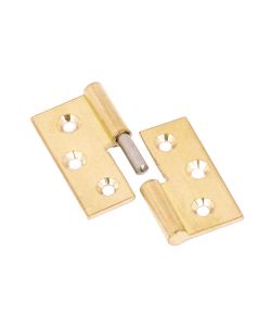 Cerniere Piane Lisce Ottone Lucida Mm.50X40 Sinistra