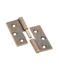Cerniere Piane Lisce Ottone Bronzato Mm.50X40 Sinistra
