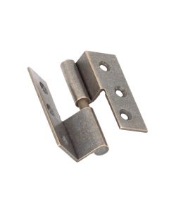 Cerniere Con Collo Lisce Ottone Bronzato Mm.40X40 Sinistra