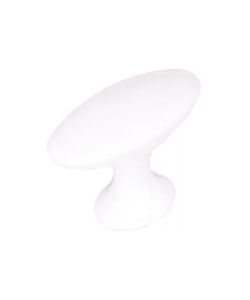 Pomolo Ovale Laccato Bianco Mm.20X33