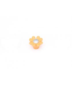 Pomolo in plastica forma di margherita arancione