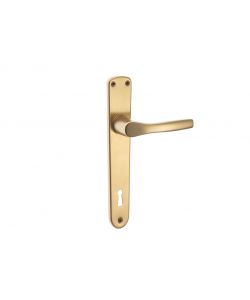 Maniglia bica con placca in alluminio anodizzato bronzato 70 mm