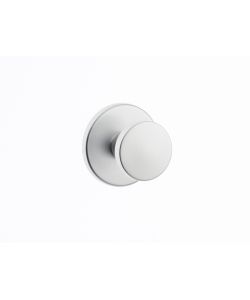 Pomolo tondo con vite in alluminio anodizzato argento 46 mm