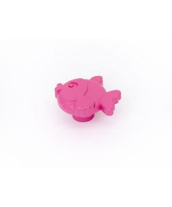 Pomolo pesce in plastica fucsia 44 x 41 mm