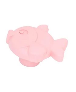 Pomolo Pesce Plastica Rosa