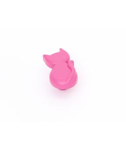 Pomolo gattino in plastica fucsia 27 x 56 mm