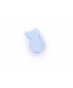 Pomolo gattino in plastica azzurro 27 x 56 mm