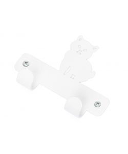Appenditutto gatto 2 posti in metallo bianco