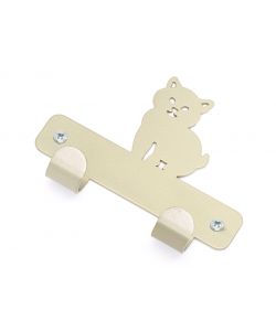 Appenditutto Gatto 2 Posti In Metallo Colore Nichel