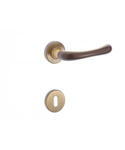 Maniglia sette bronzo graffiato con rosette