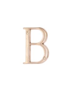 Lettera B in ottone lucido per numeri civici 80 mm per ingresso