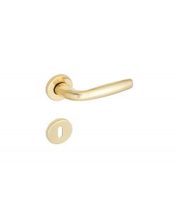 Maniglia Milena Alluminio Con Rosetta Patent Ottone Lucido