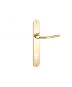 Maniglia tre con placca yale in zama lucido 85 mm