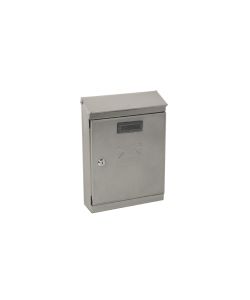 Cassetta postale acciaio inox grigio 220x320x80 mm con serratura